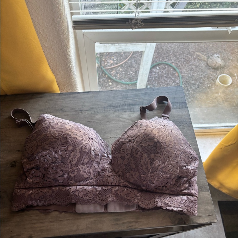 Kindred Bravely Lace Bralette in Dusty Rose